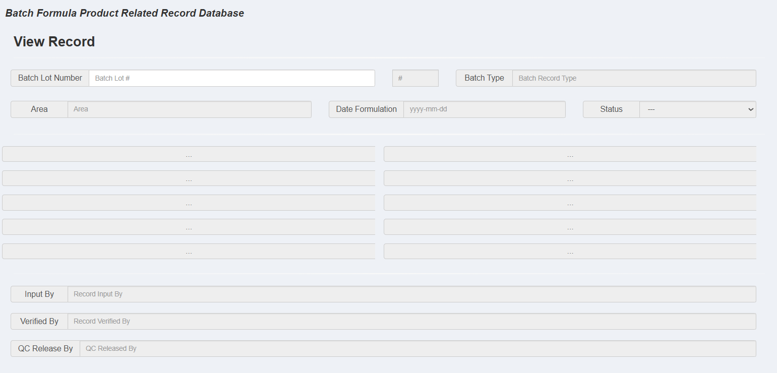Standard Form - Multiple Input