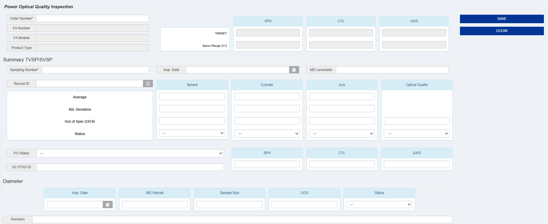 Standard Form - Multiple Sections